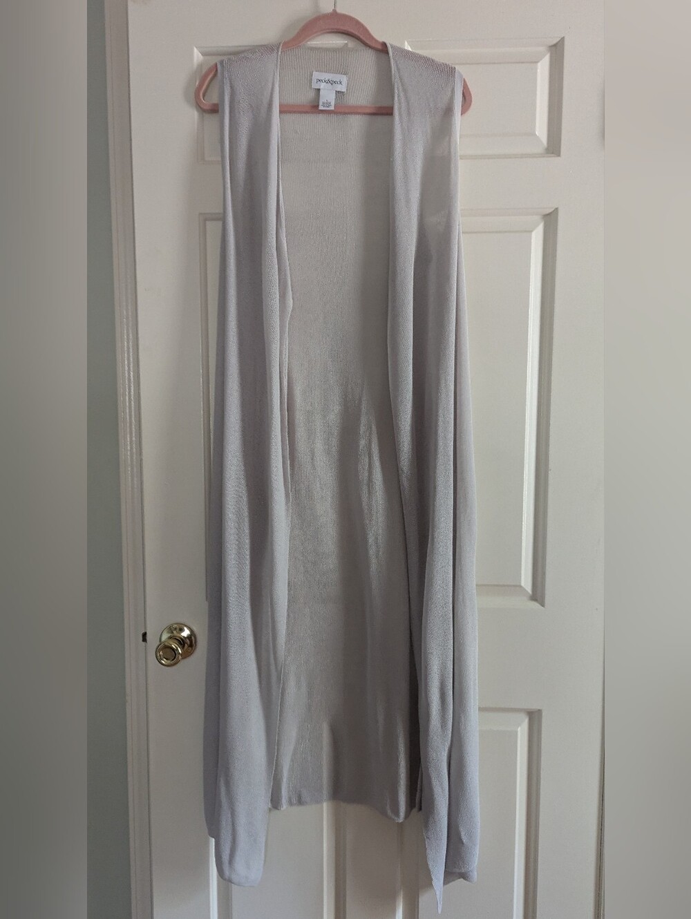 Light Gray Sleeveless Duster